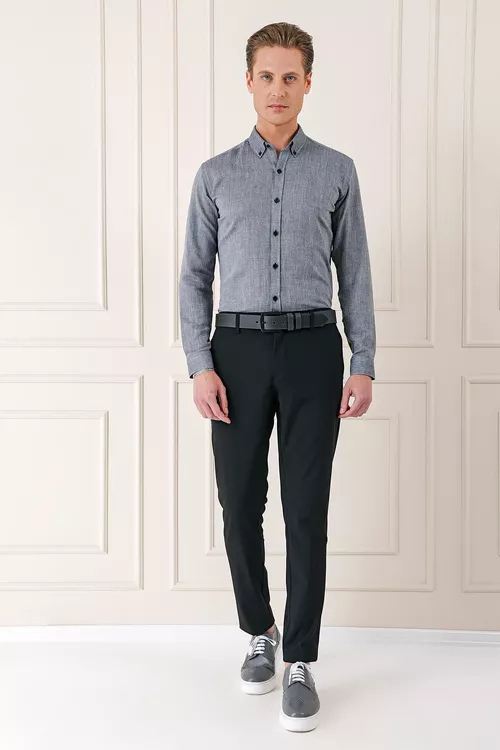 P 1146 Slim Fit nusgawy balagy, gara reňkli - 24980690