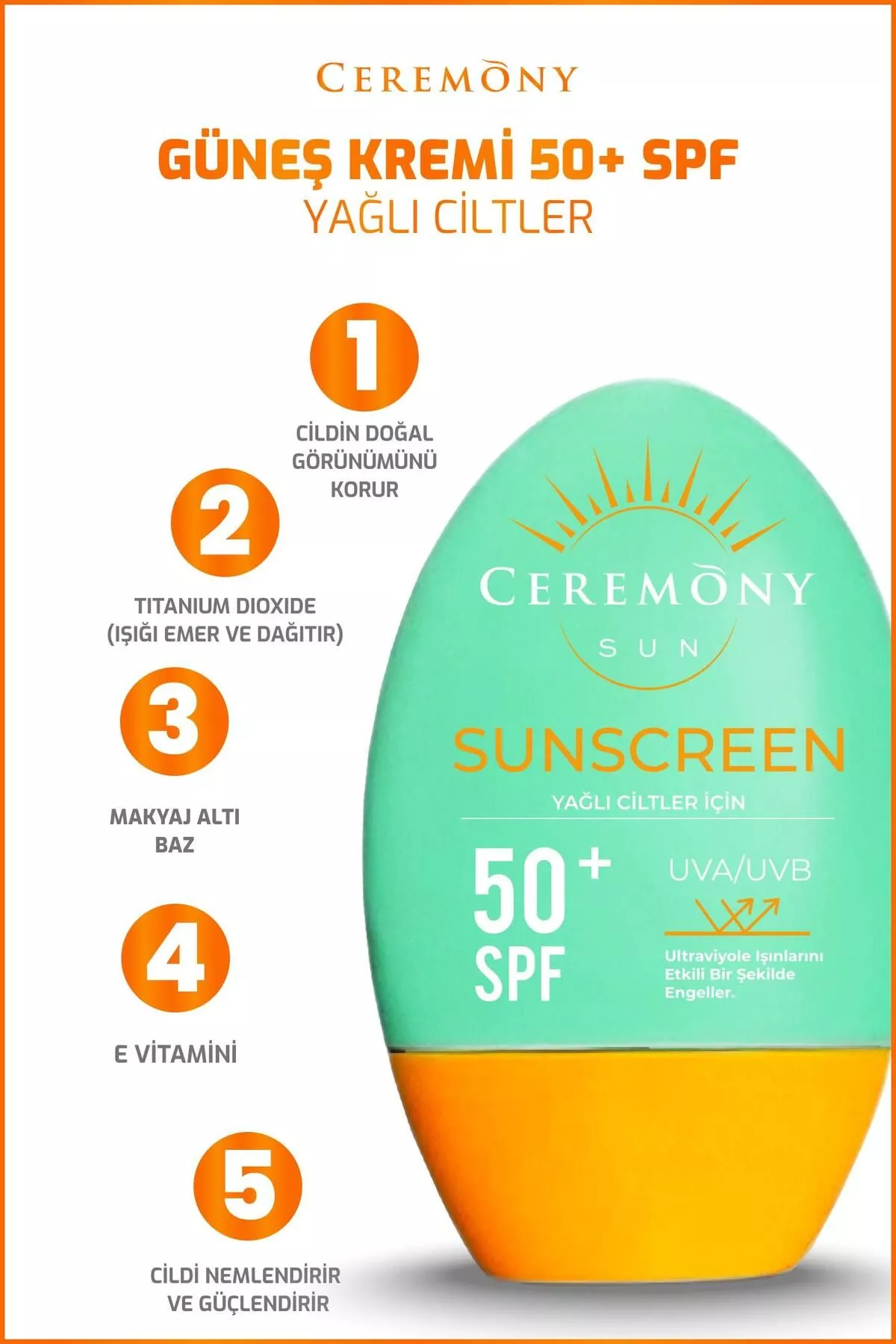 Ýagly deri üçin SPF50 gunden goraýjy krem 50 ml - 27063003 — surat 5/7