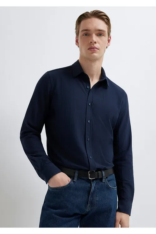 Goýy gök köýnek Regular Fit / Adaty kesim 0212062-70497 - 34176568