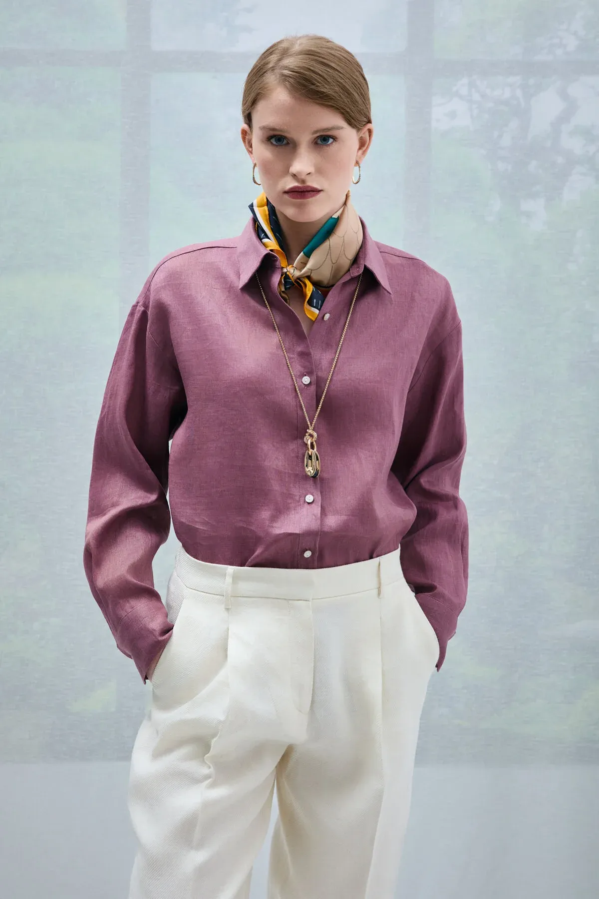 Barrı aýal maşgala zygyr köýnegi, gül gurusu reňki - 34261058 — surat 5/6