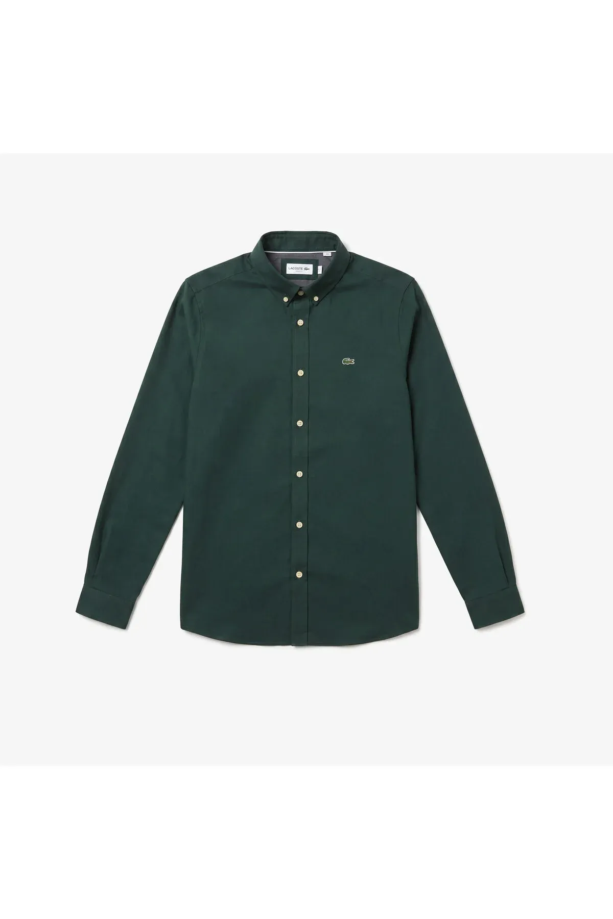 Erkekler üçin goýy ýaşyl reňkli Slim Fit köýnegi - 36498356 — surat 2/4