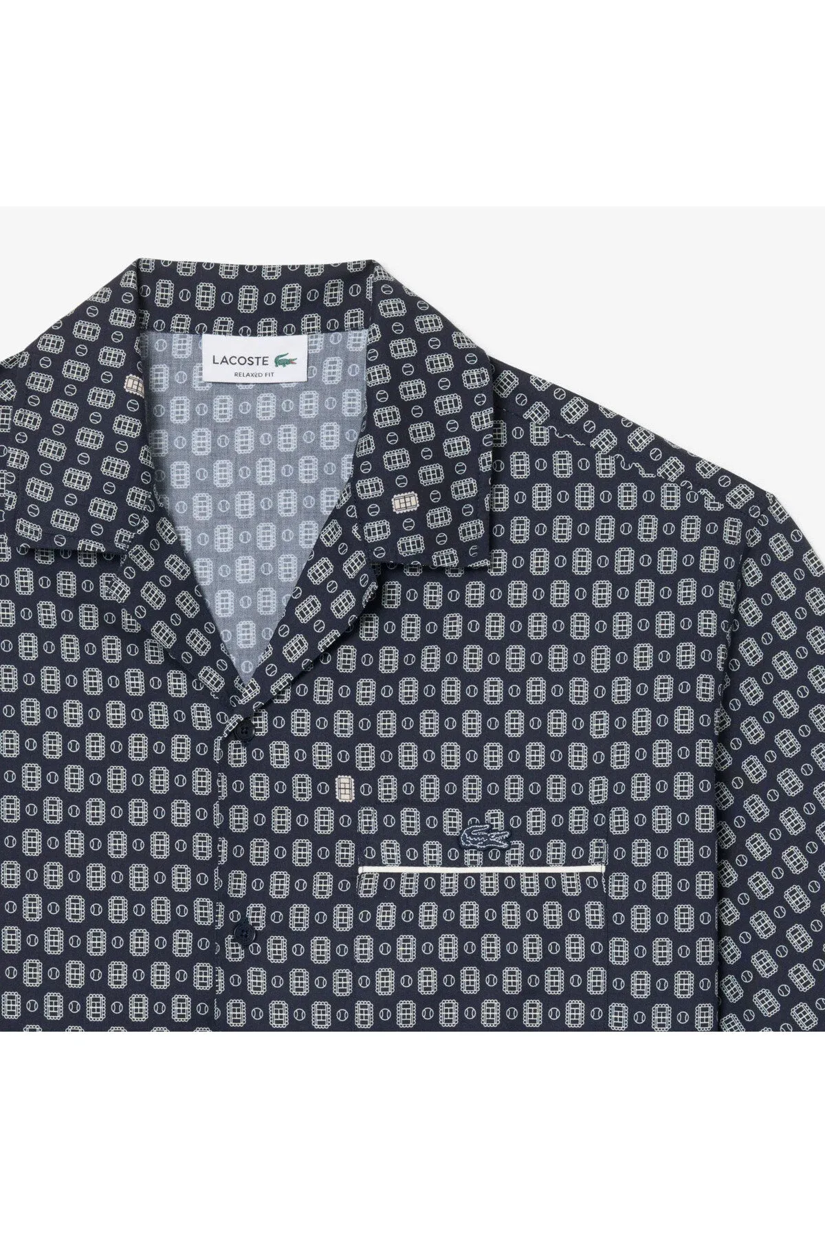 Erkek relaxed fit gysga golly suratly goýy gök köýnek - 36498387 — surat 5/7