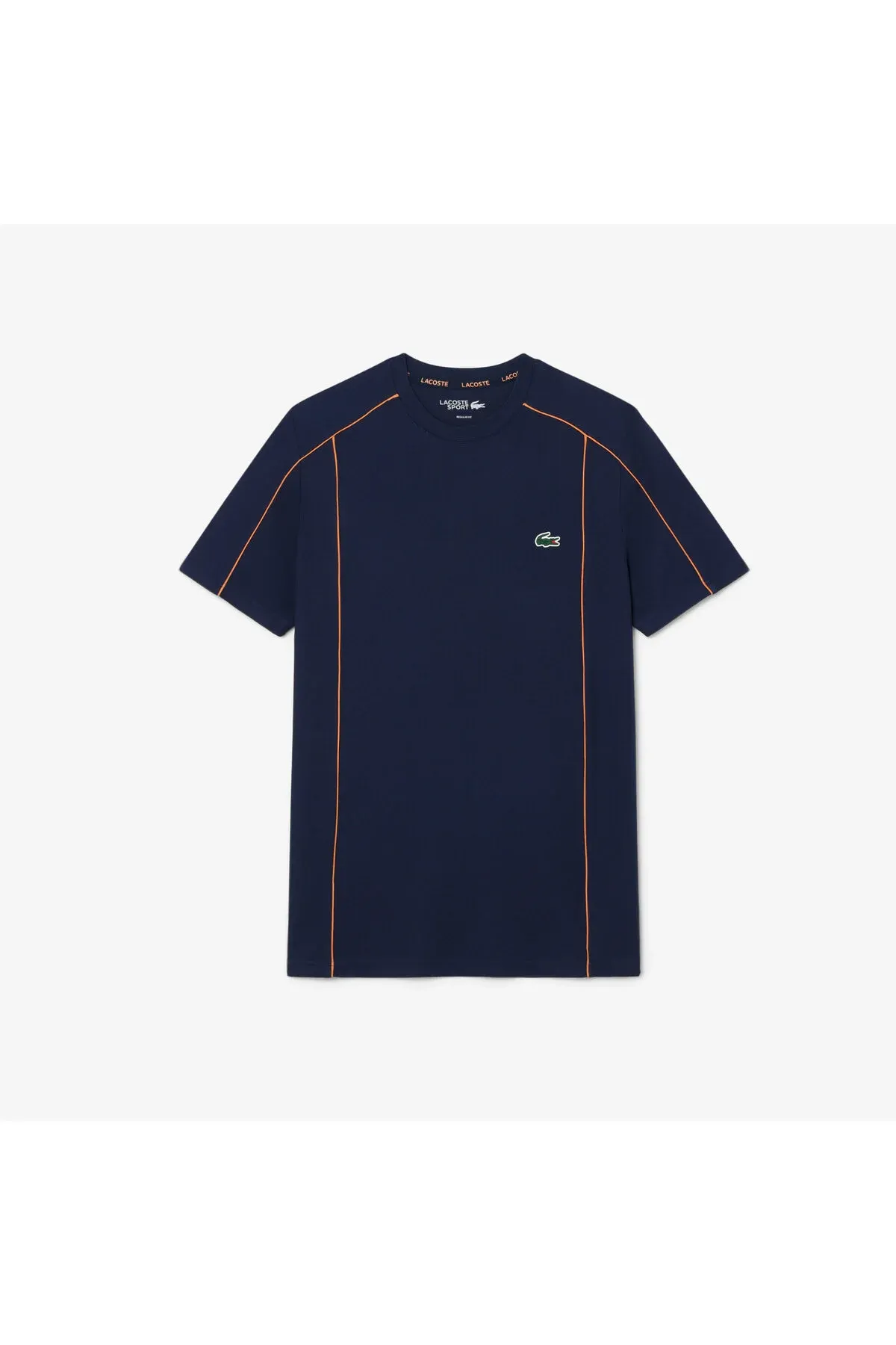 SPORT erkek regular fit tegelek ýaka basgylary goýy gök T-Shirt - 36498358 — surat 4/8