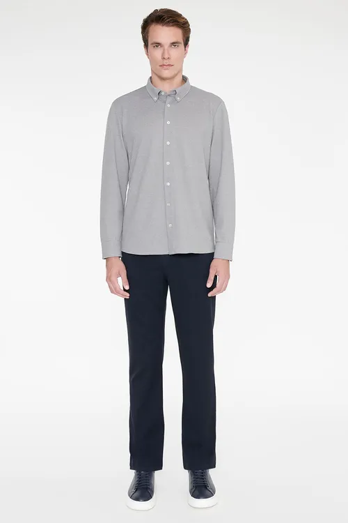 Slim fit dar kesim 5 çepli çeýe goýy gök balak - 36613825