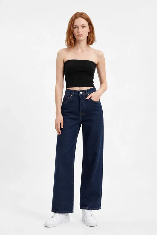 Ýokary billi Wide Leg jinsi balak - 36728651