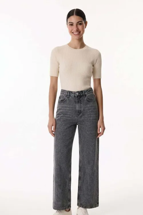 Zenan göni biçüwli Wide Leg jinsi balagy - 36727870