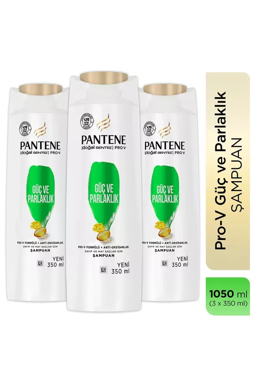 Güýç we ýalpyldy şampuny, 350 ml, 3 sany - 23759478