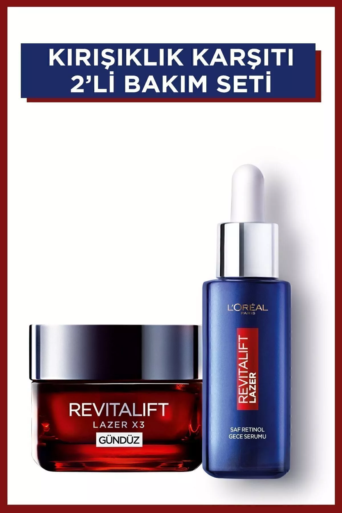 Revitalift Lazer toplumy: retinolly syworotka, gündizki krem we maska - 9255061 — surat 1/8