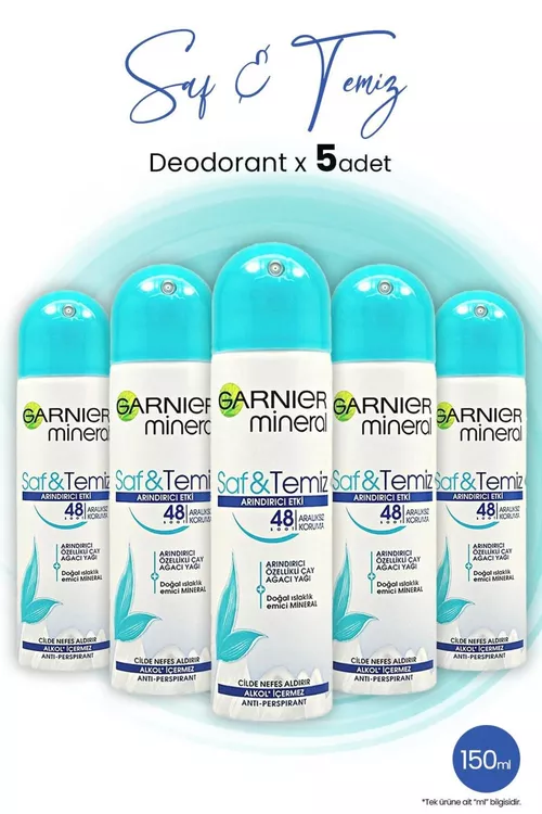 Mineral Arassalyk 48 sagat aerozol dezodoranty 150 ml x 5 sany - 23753836