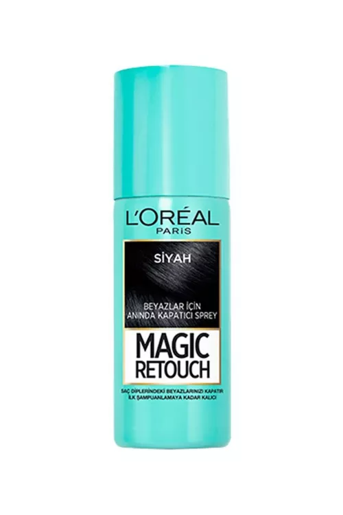 Çal saçlary boýamak üçin Magic Retouch pürküjisi, gara Noir - 7937489