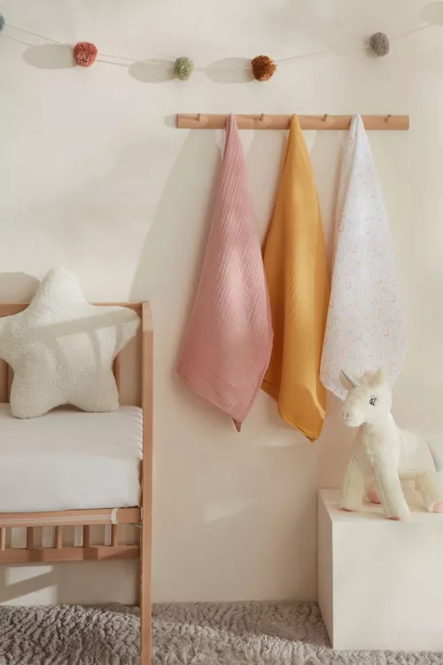 Little One 100% pagta muslin pelenkalar toplumy 3 sany - 26479850