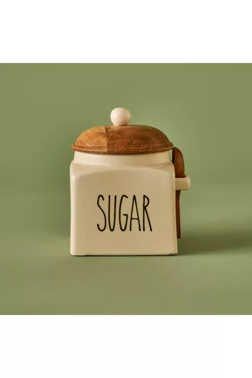 Sucre keramiki bankasy, krem reňk, 800 ml - 26809265