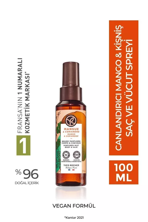 Saç we beden üçin Mango we Koriandr spreýi 100 ml - 19373238