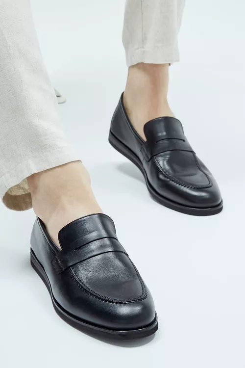 Erkek adamlar üçin hakyky deri loafer aýakgaby 537 3179 - 20003400