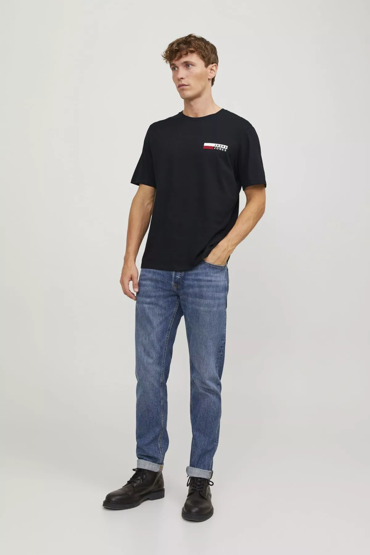 Jack & Jones Jjecorp Play gara erkek futbolkasy - 18087694 — surat 2/7