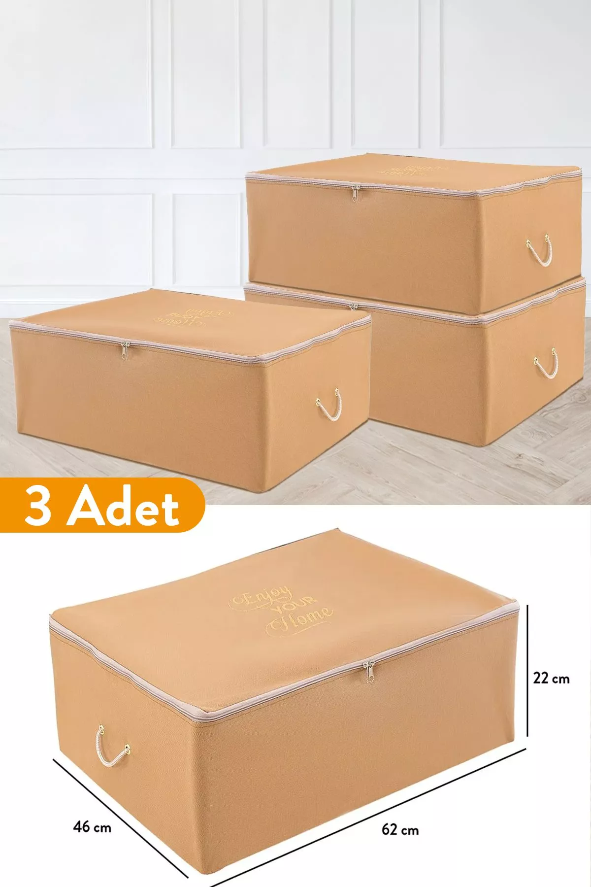 3 Sany- Uly Boý Baza Aşagy Mele Hurç 62 X 46 X 22 Cm - 23073026 — surat 1/2