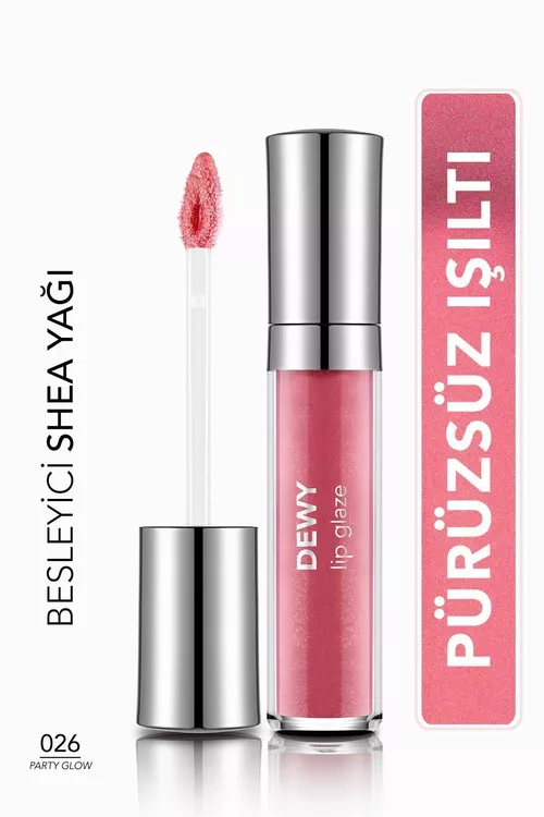 Dewy Lip Glaze 026 Party Glow iýmitlendiriji dodak ýalpyldysy - 23053037