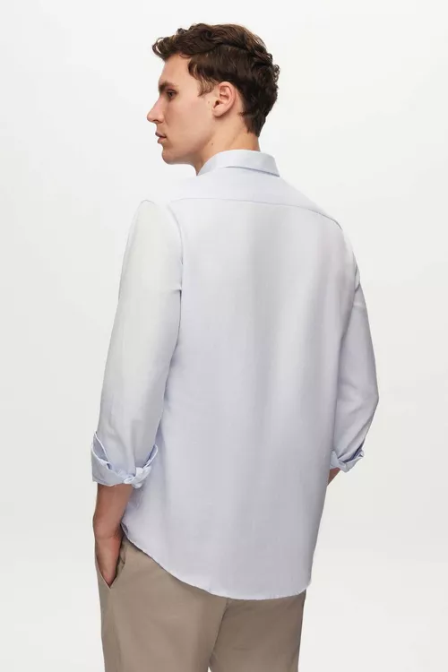 Gök köýnek DS DAMAT (Slim Fit) - 5827595 — surat 4/5