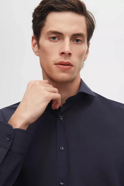 Toq gök klassyk köýnek Ds Damat Slim Fit - 26114336 — surat 3/3