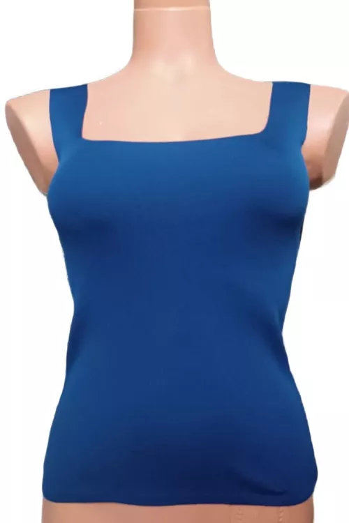 Inedördül ýakaly trikotaj krop-top - 22852191