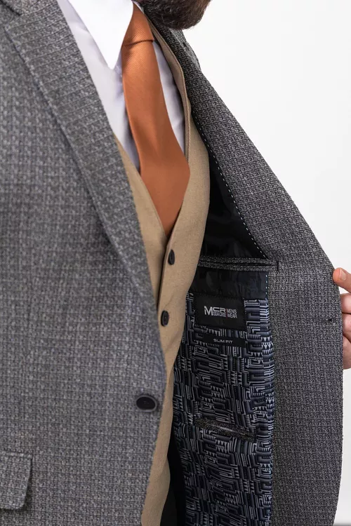 Göz öndürilen ýüňden slim fit erkek kostýumy - 25591598 — surat 7/7