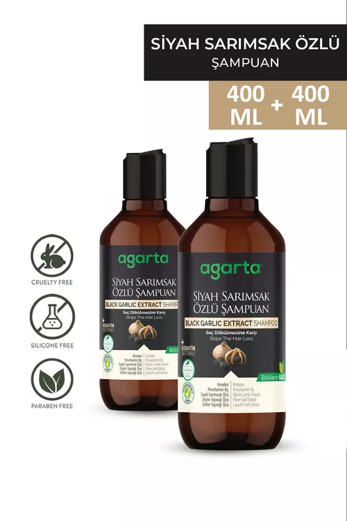 Gara sarymsakly saç dökülmesine garşy şampun, 400 ml, 2 sany - 26347832