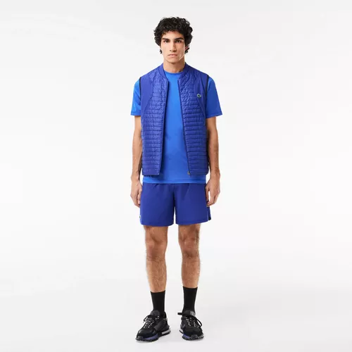 Lacoste SPORT erkek Slim Fit tegelek ýaka gök futbolka - 27437079 — surat 5/8