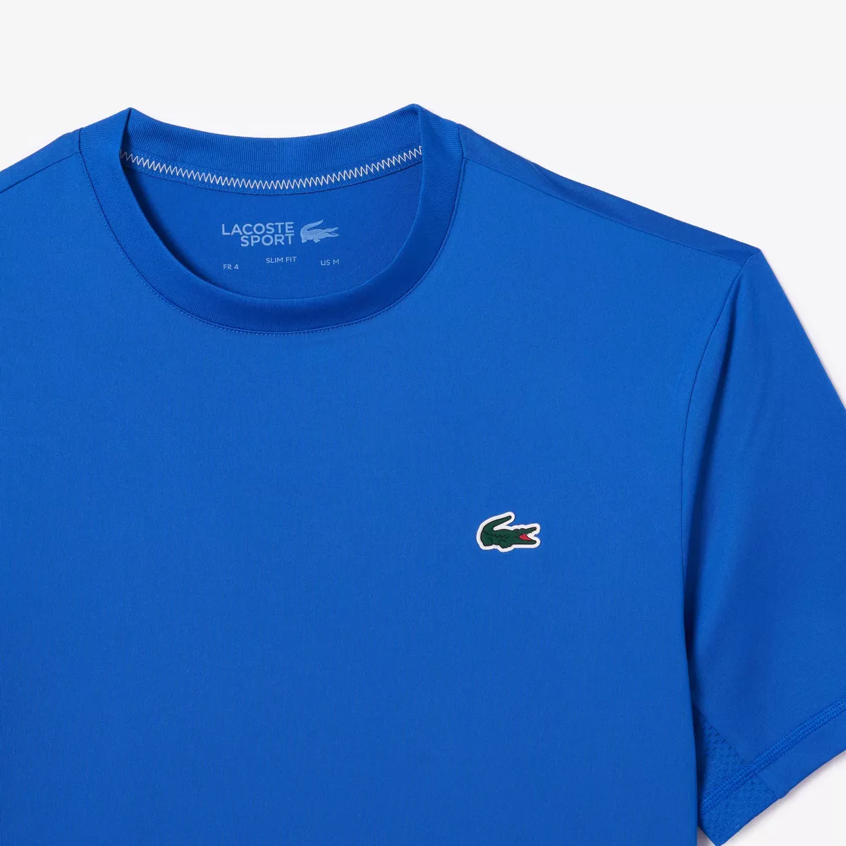 Lacoste SPORT erkek Slim Fit tegelek ýaka gök futbolka - 27437079 — surat 6/8