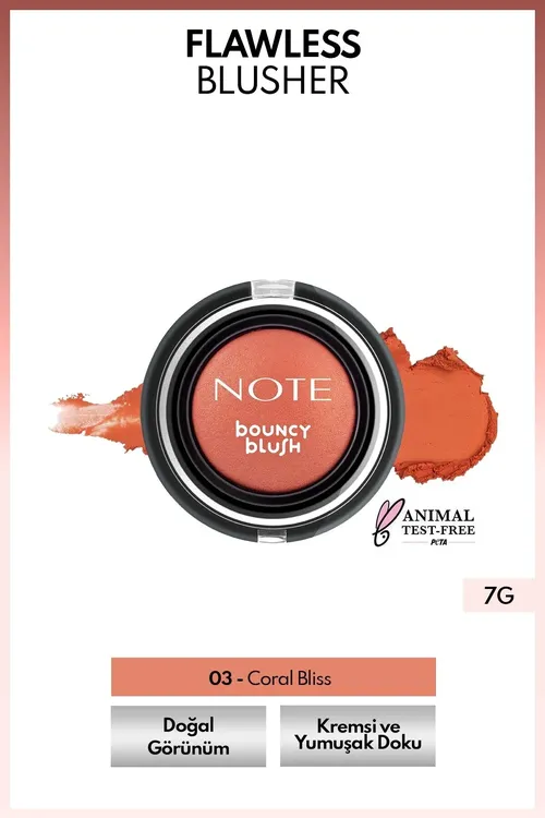 Krem görnüşli ýaňak boýagy Note Bouncy Blush 03 - 36759634