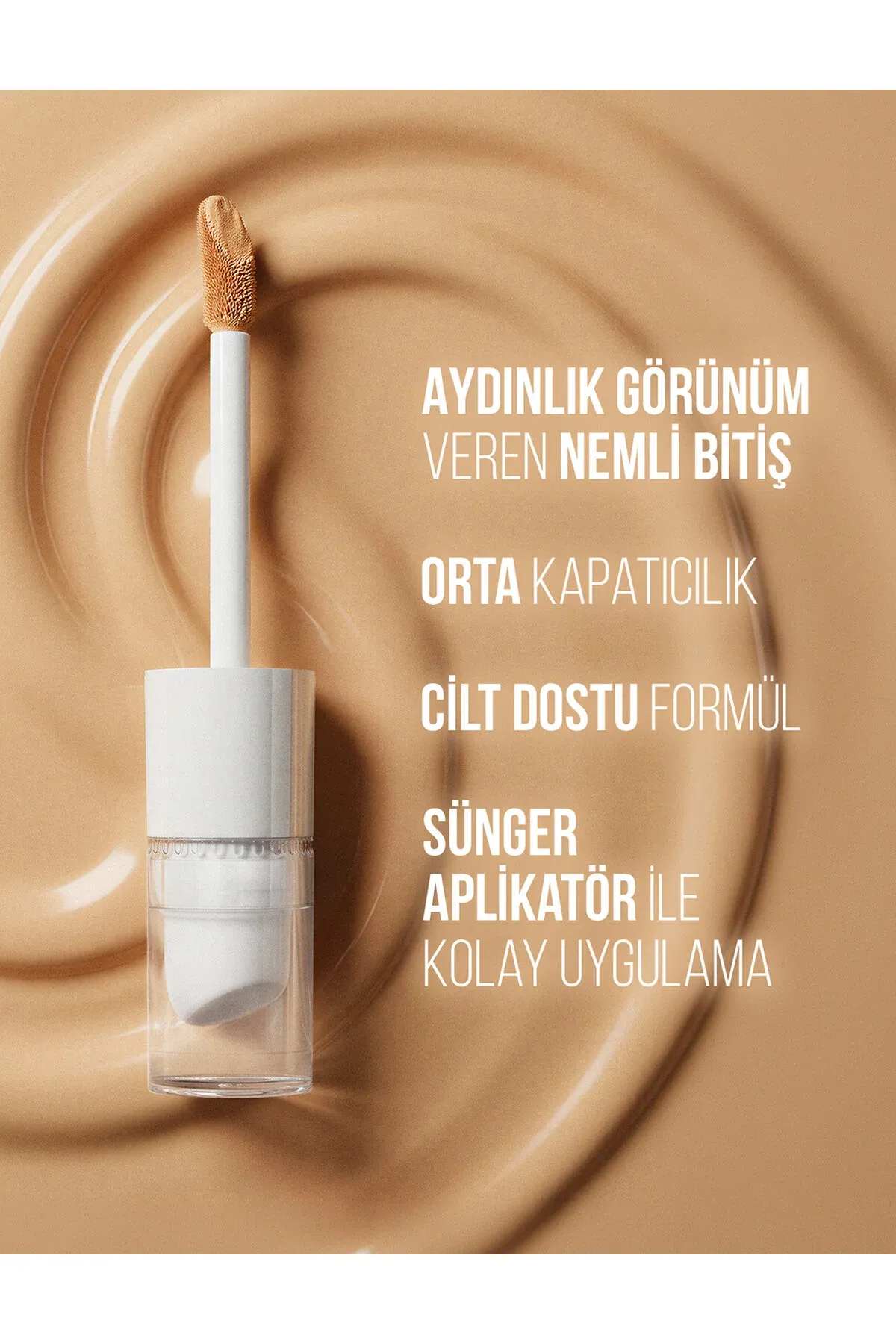 Perfect Glow çygly we ýagty netijeli gubka applikatorly syworotka konsiler - 003 W3 BEIGE - 36759735 — surat 6/7