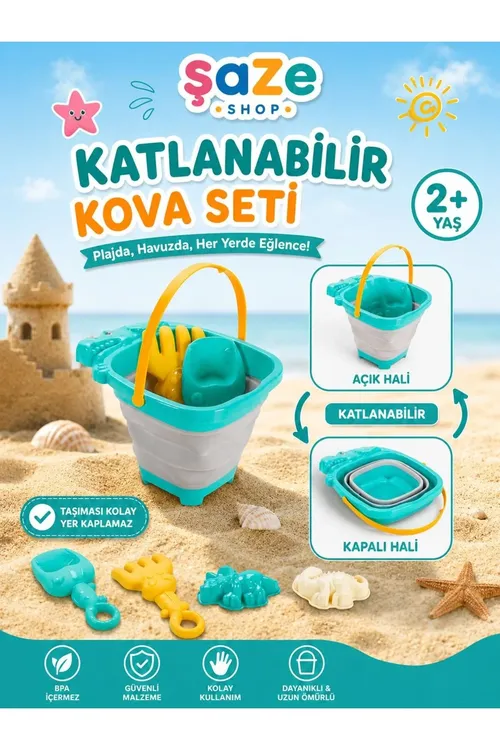2+ ýaşly çagalar üçin eplenýän kenarýaka çäge oýnawaçlary toplumy – eplenýän bedre, piljagaz, dyrnaçak we deňiz jandarlarynyň galyplary - 36726707