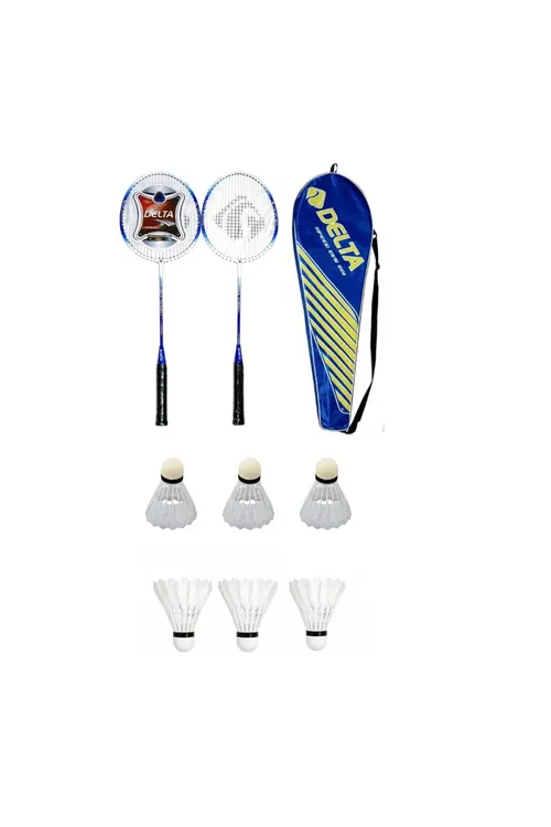 2 sany Deluxe bir bölekli badminton raketkasy + badminton sumkasy + 3 sany orta tizlikli + 3 sany gaz ýelekli badminton topy toplumy - 36862559