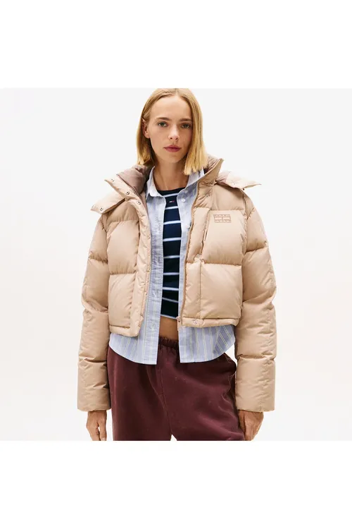 Tommy Jeans Alaska Grid Crop zenan goňur puffer penjegi - 36717709