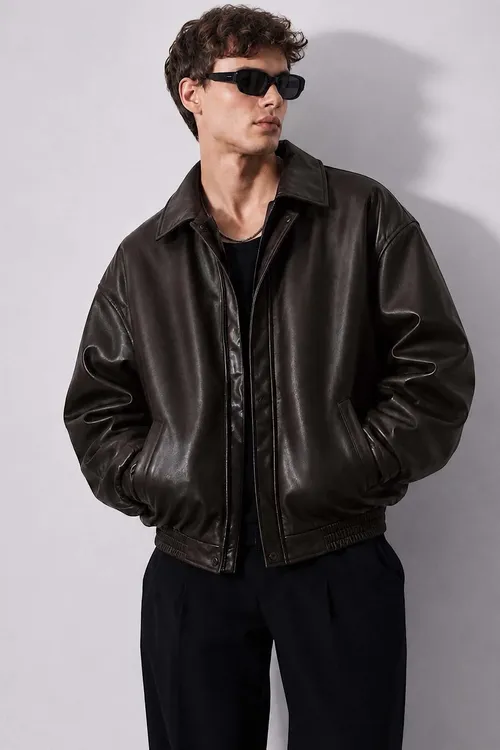 Gara deri oversize kurtka - 36869132