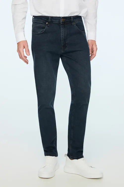 Erkekler üçin Slim Fit jinsy balak, 5 jübüli, tany gök - 36730443