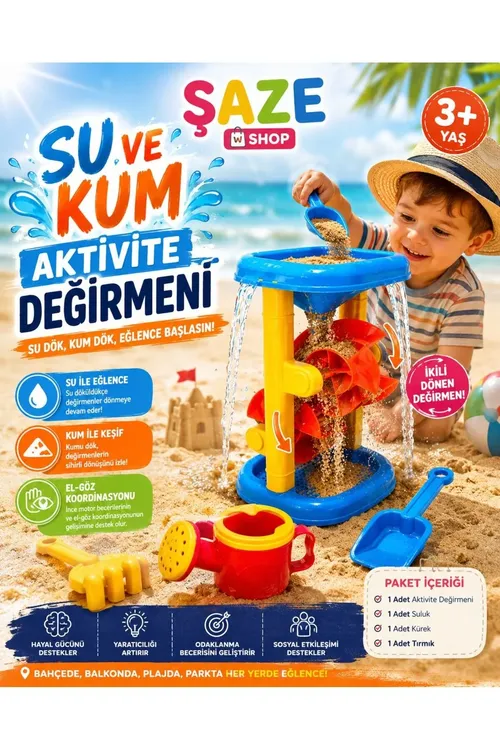 Suw we çäge üçin degirmen oýnawaç toplumy 3+ ýaş – duýgurlyk oýny, kenarýaka we mellek üçin göwün açyjy toplum - 36725800