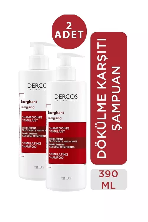 Saç dökülmesine garşy Dercos Energisant şampuny, 400 ml, 2 sany - 20261257