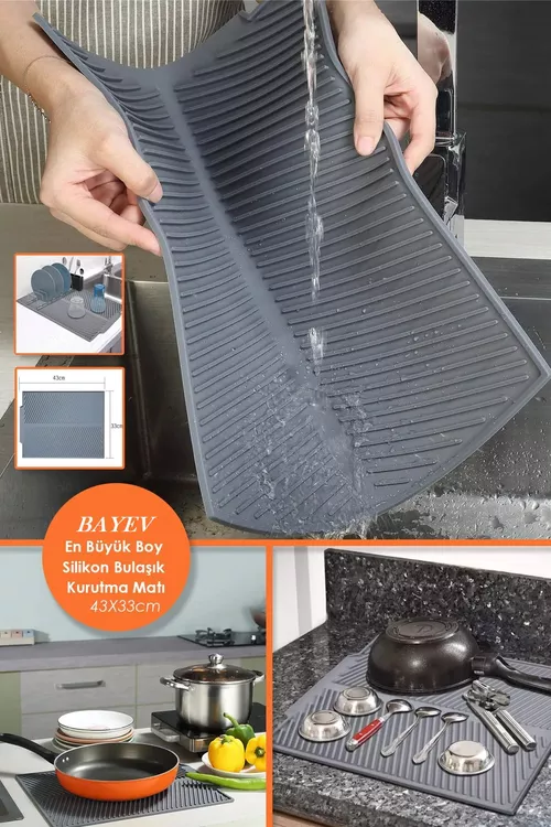 Gap-gaç guratmak üçin uly silikon düşekçe antratsit 44x33 sm - 20344092