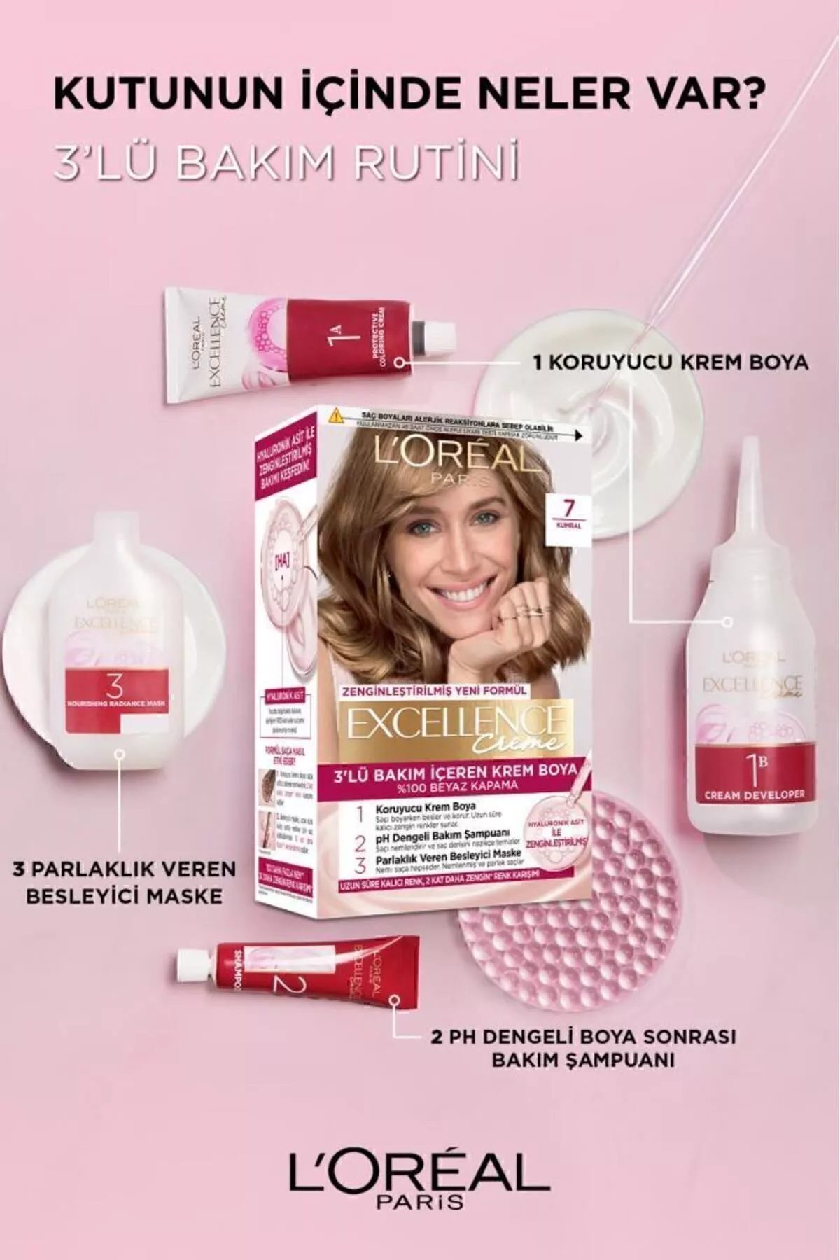 Saç üçin boýag Excellence Creme 6.35 Şokolad goňur - 20856995 — surat 5/8