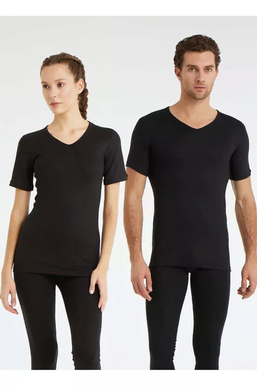 Gysga ýeňli Cold Unisex termo-futbolkasy - 19876294