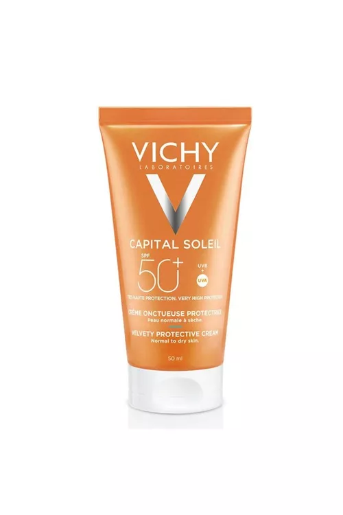 Capital Soleil Velvety-goýy tegmille we gyryşlara garşy suwa dözümli SPF50+ günüň garşysyna krem 50 ml - 20528056