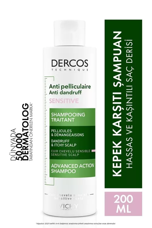 Duýgur we gijeýän deri üçin Dercos goňaga garşy şampun, 200 ml - 20261323