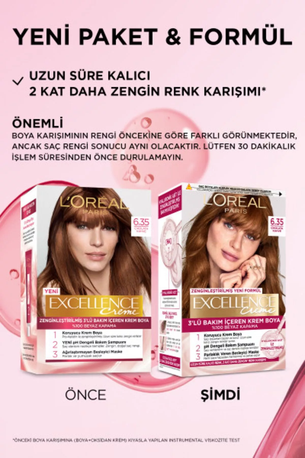 Saç üçin boýag Excellence Creme 6.35 Şokolad goňur - 20856995 — surat 3/8