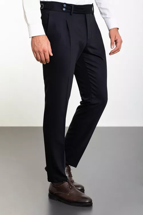 Erkekler üçin eplemli we kemerli balak Super Slim Fit - 25590321