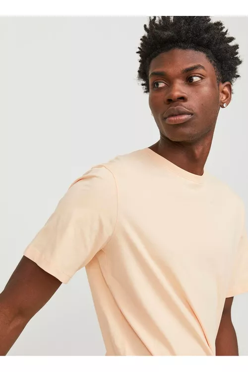 Mämişi reňkli tegelek ýakaly erkek adam futbolkasy JJEORGANIC BASIC TEE SS O-NECK NOOS - 22947141 — surat 3/4