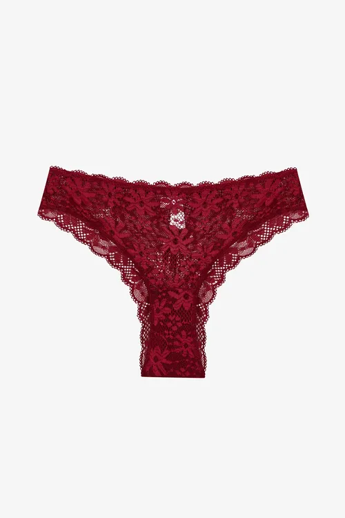Bordo reňkli kružewaly slip balajygy - 36616415
