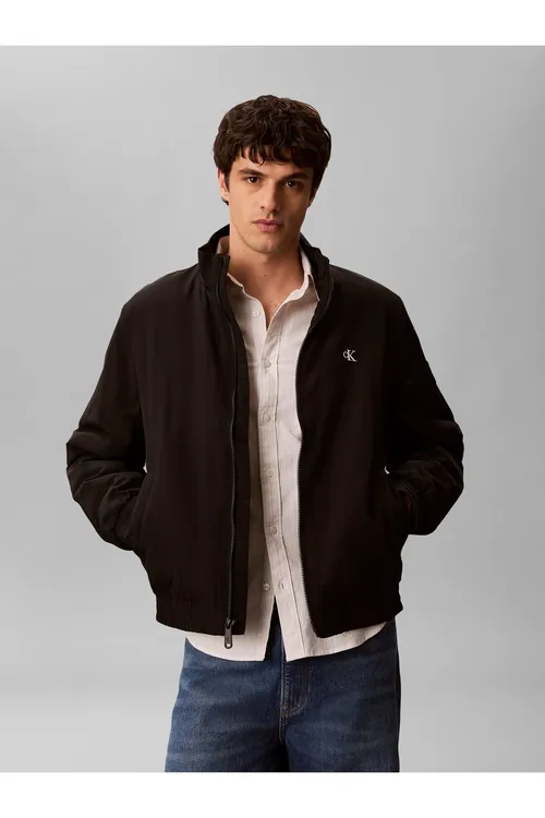 Erkekler üçin padded naýlon Harrington jeket - 36804684 — surat 7/8