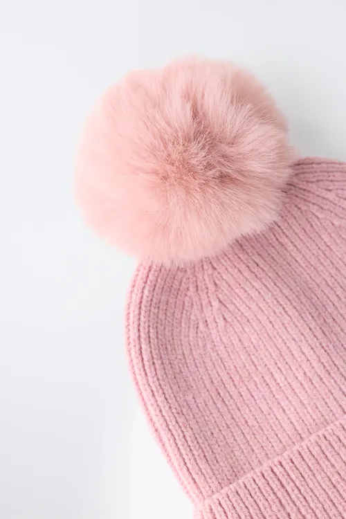 Pomponly örme papak - 36790183 — surat 3/4