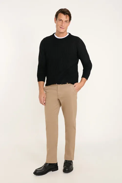 Erkekler üçin gapdal jübili diagonal nagyşly çeýe Tapered Fit pagta Casual balak Düýe ýüňi reňki - 36888062