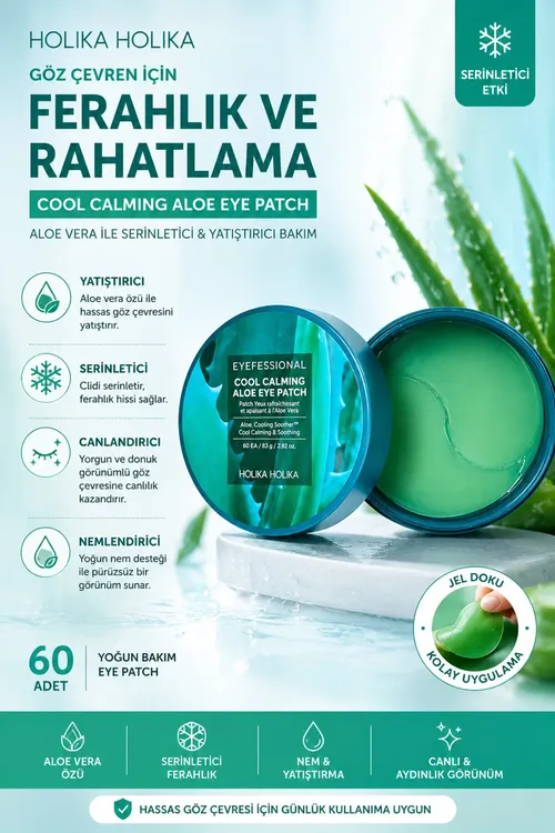 Eyefessional Cool Calming Aloe Eye Patch - Ýaşdyryjy we çyglandyryjy göz asty maskasy 60 sany - 36815930